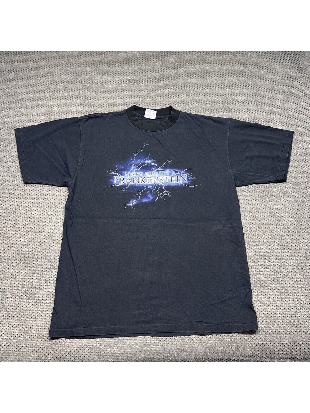 Vintage 1990s Mary Shelly’s Frankenstein Movie Promo Lightning T-Shirt XL Rare